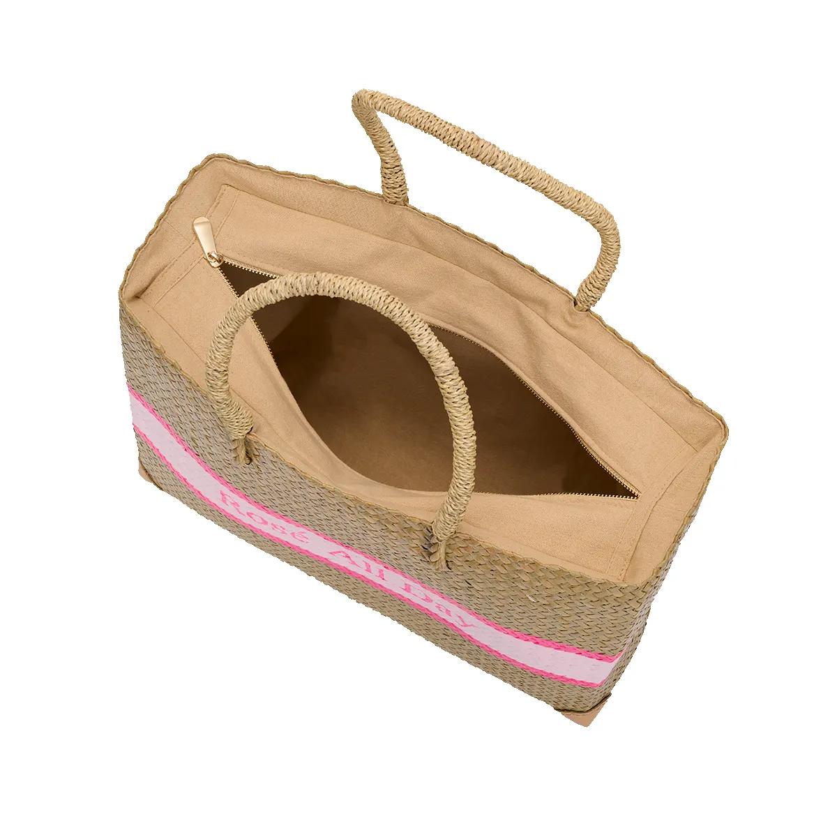 L&B Jumbo Straw Shopper - Rose All Day sold by Lily and Bean product image thumbnail 3