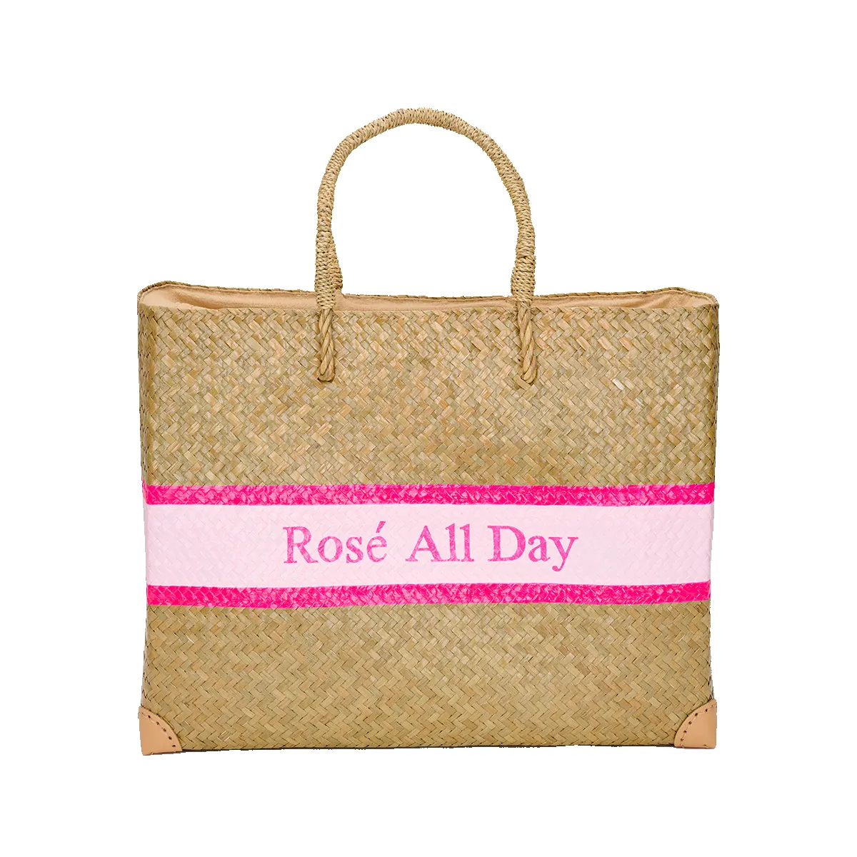 L&B Jumbo Straw Shopper - Rose All Day sold by Lily and Bean