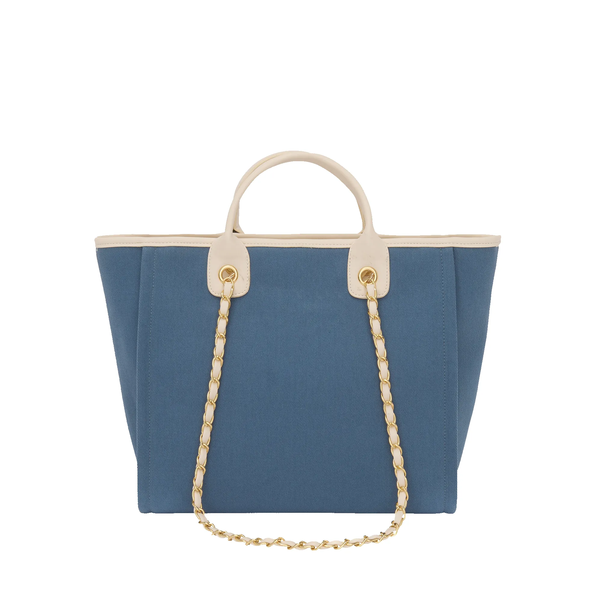 The Lily Canvas Medium - Dark Denim with Off White Handles sold by Lily and Bean product image thumbnail 2