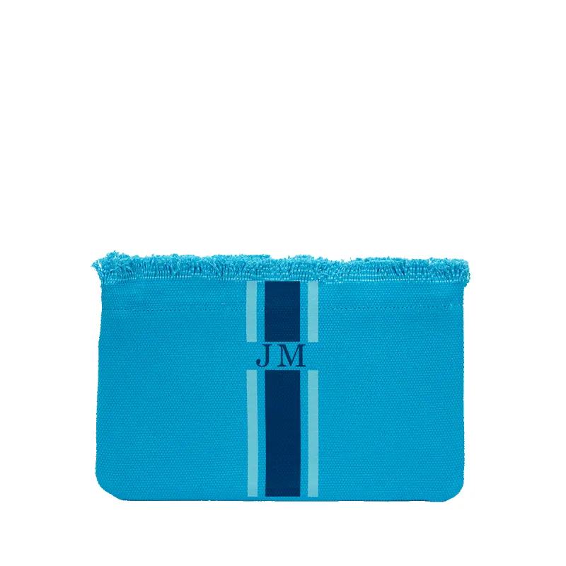 Fringe Clutch - Aqua Blue sold by Lily and Bean