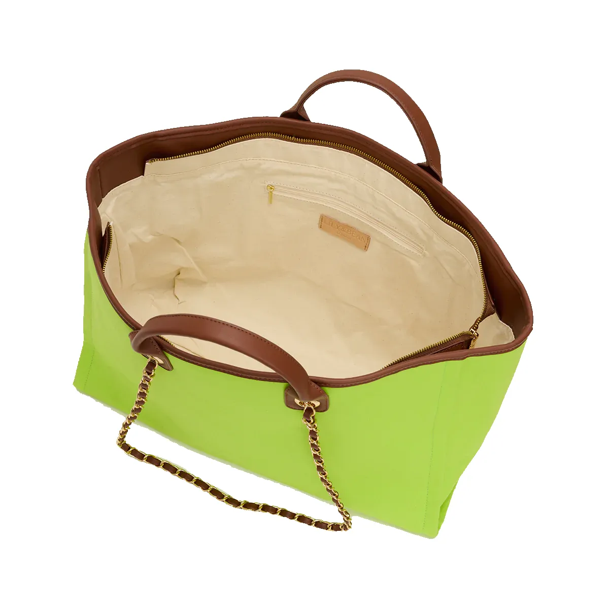 Neon Green Tote and Ultimate Cosmetic Duo sold by Lily and Bean product image thumbnail 2