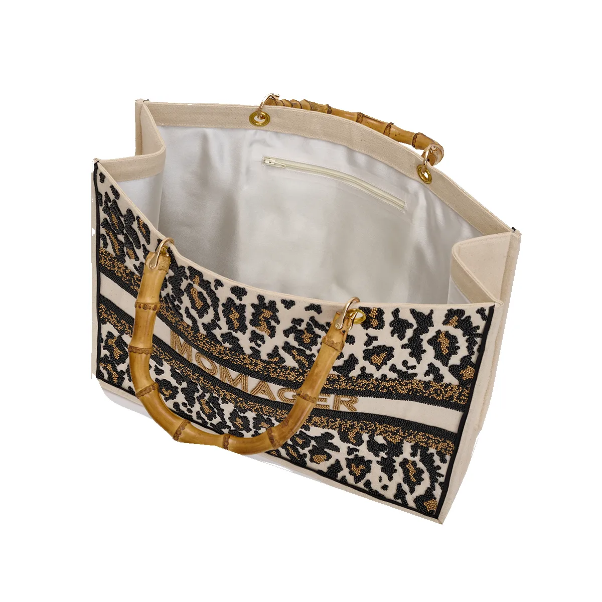 The Juliana Leopard Beaded Tote sold by Lily and Bean product image thumbnail 4