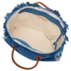 The Lily Fringe Tote - Denim and Tan sold by Lily and Bean