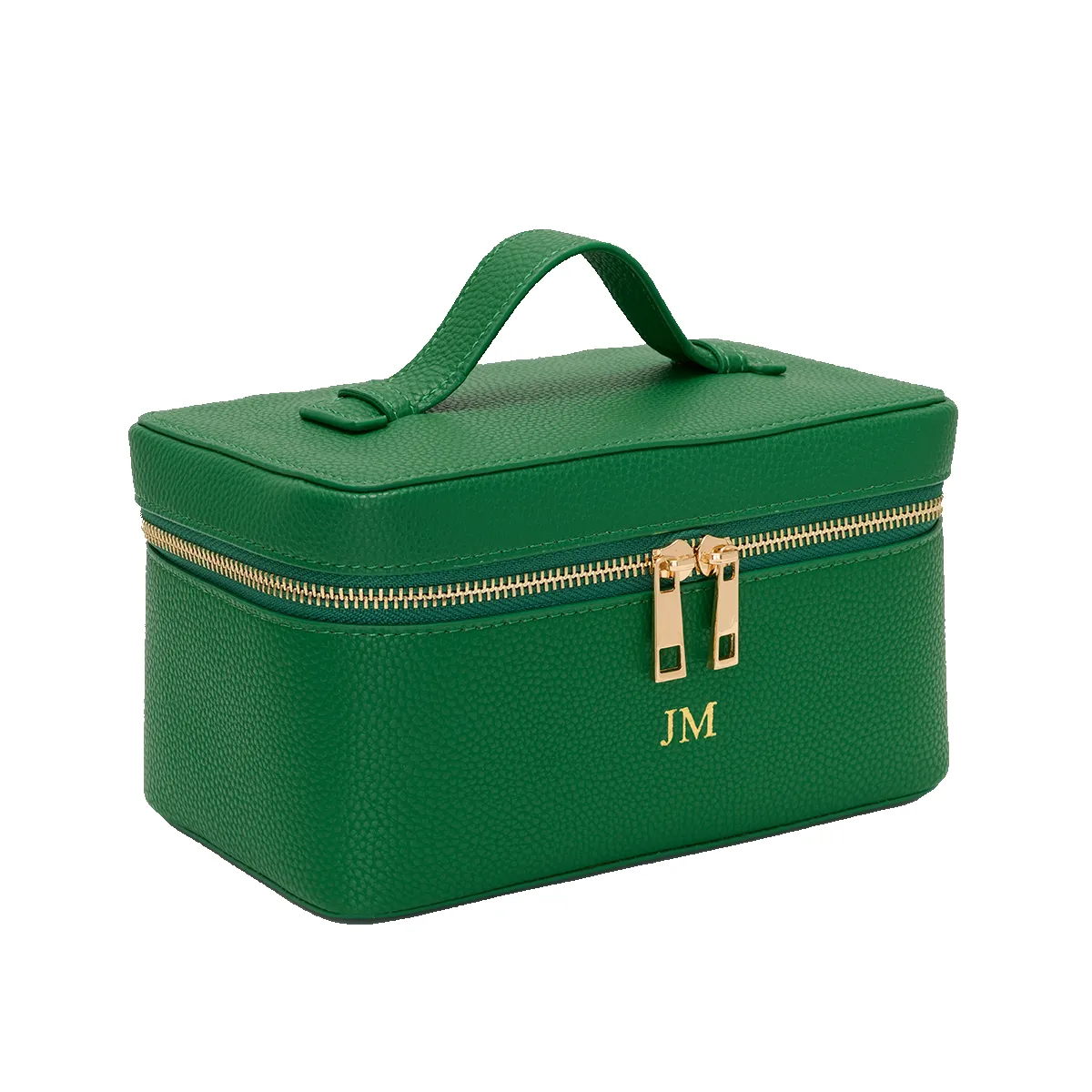 L&B Leather Travel Vanity Case - Emerald Green sold by Lily and Bean product image thumbnail 3