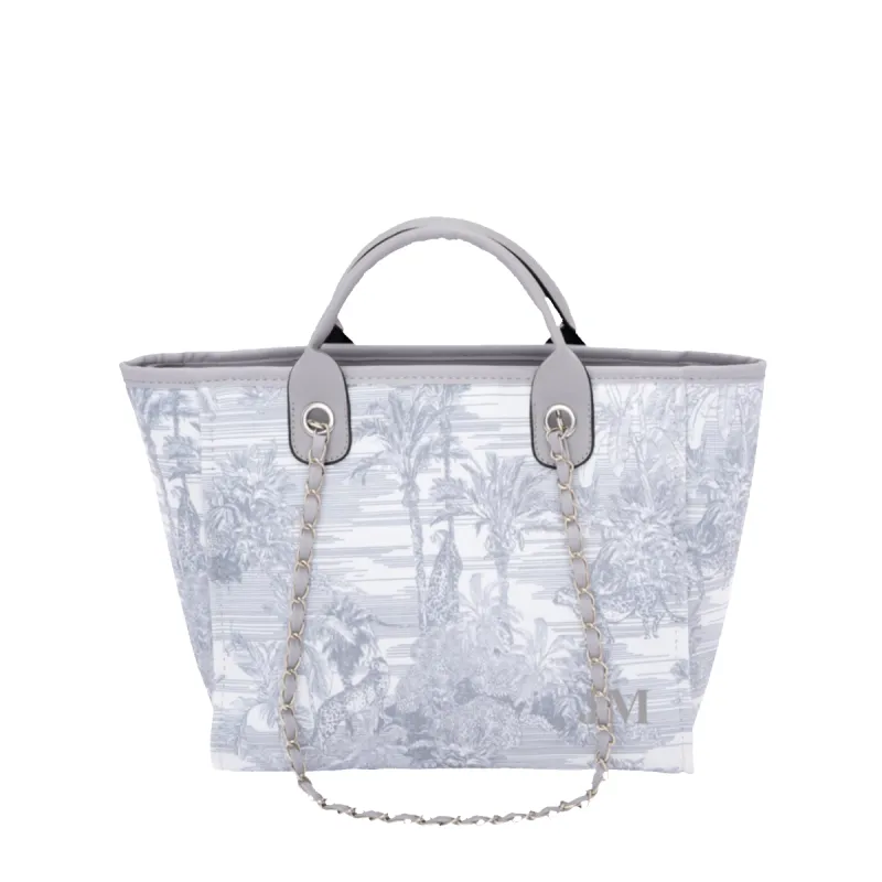 The Lily Canvas Medium -  Tropical Grey - Initials Only sold by Lily and Bean