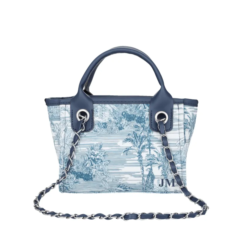 The Lily Canvas Mini - Tropical Blue - Initials Only sold by Lily and Bean