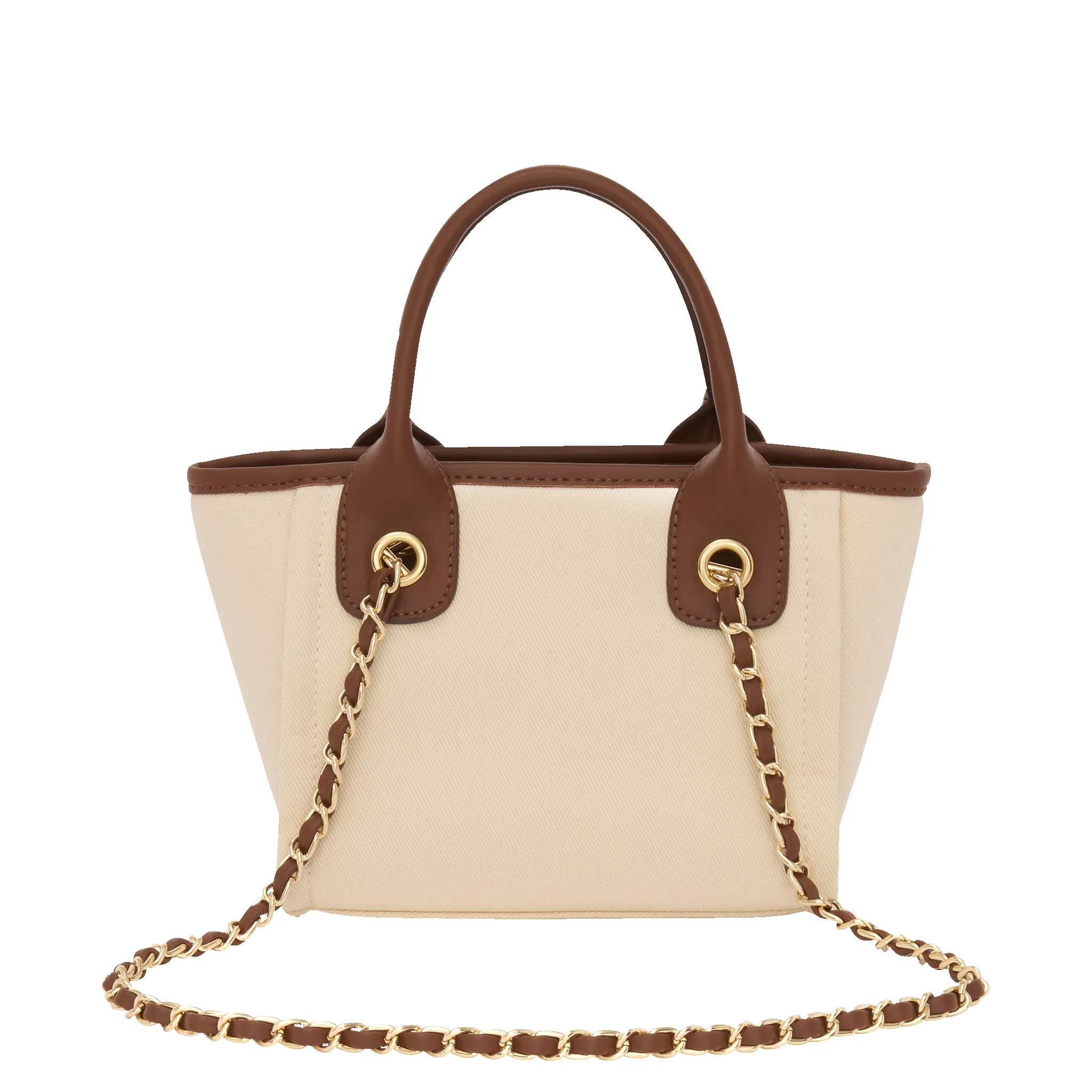 The Lily Canvas Mini - Cream with Dark Brown Handles - Design Your Own sold by Lily and Bean product image thumbnail 2