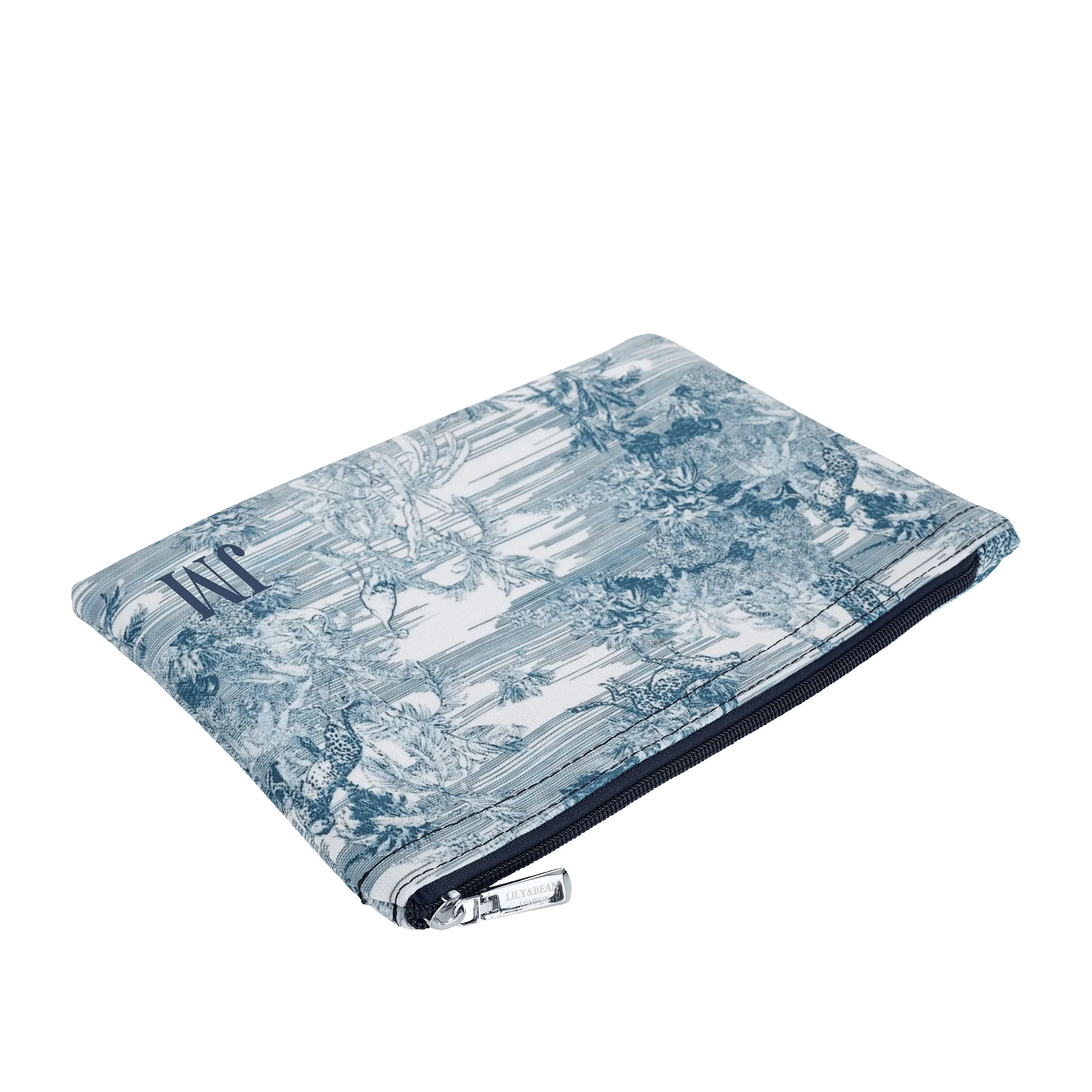 The Lily Makeup Bag - Tropical Blue - Initials Only sold by Lily and Bean product image thumbnail 2