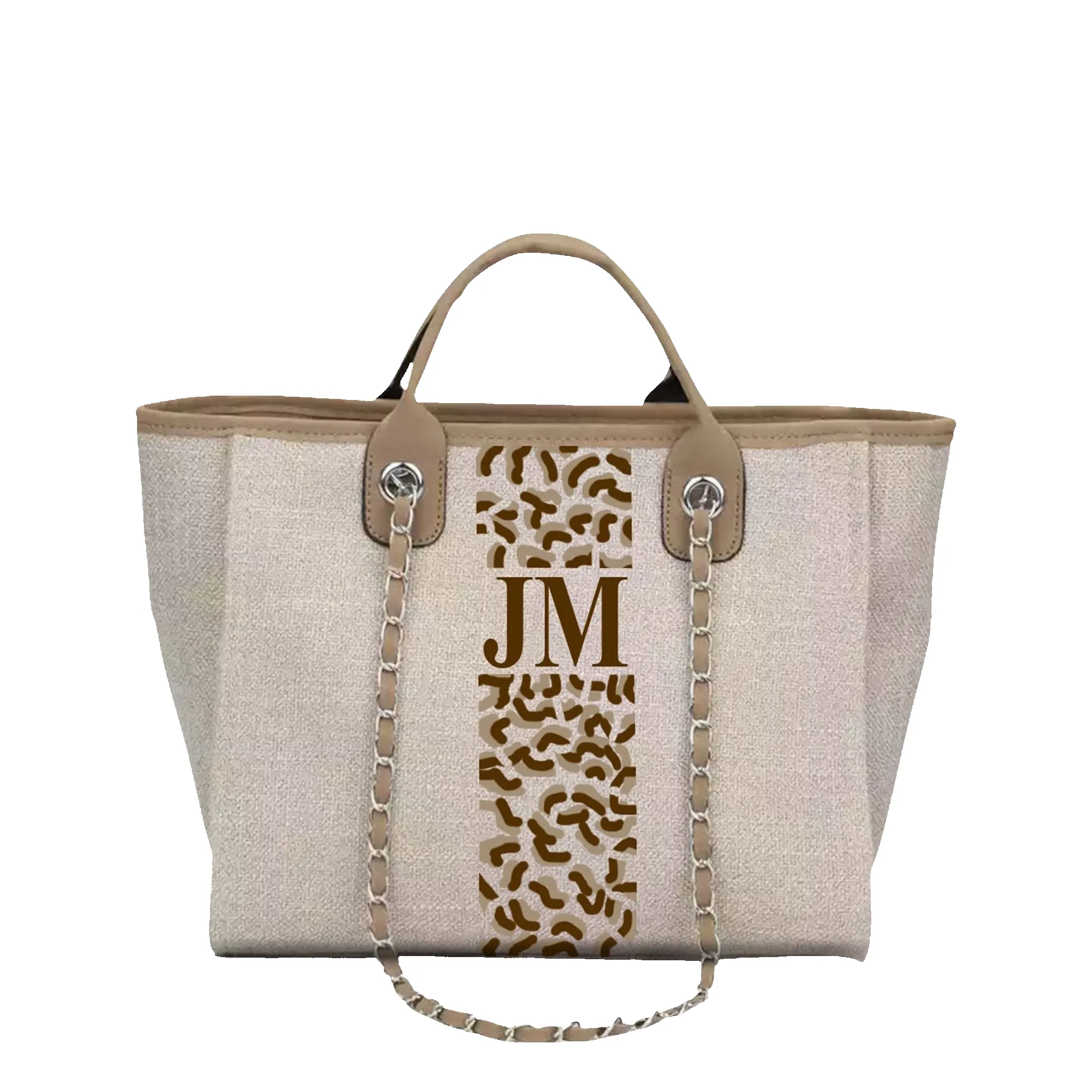 The Lily Canvas Medium - Soft Fawn - Leopard Pattern sold by Lily and Bean