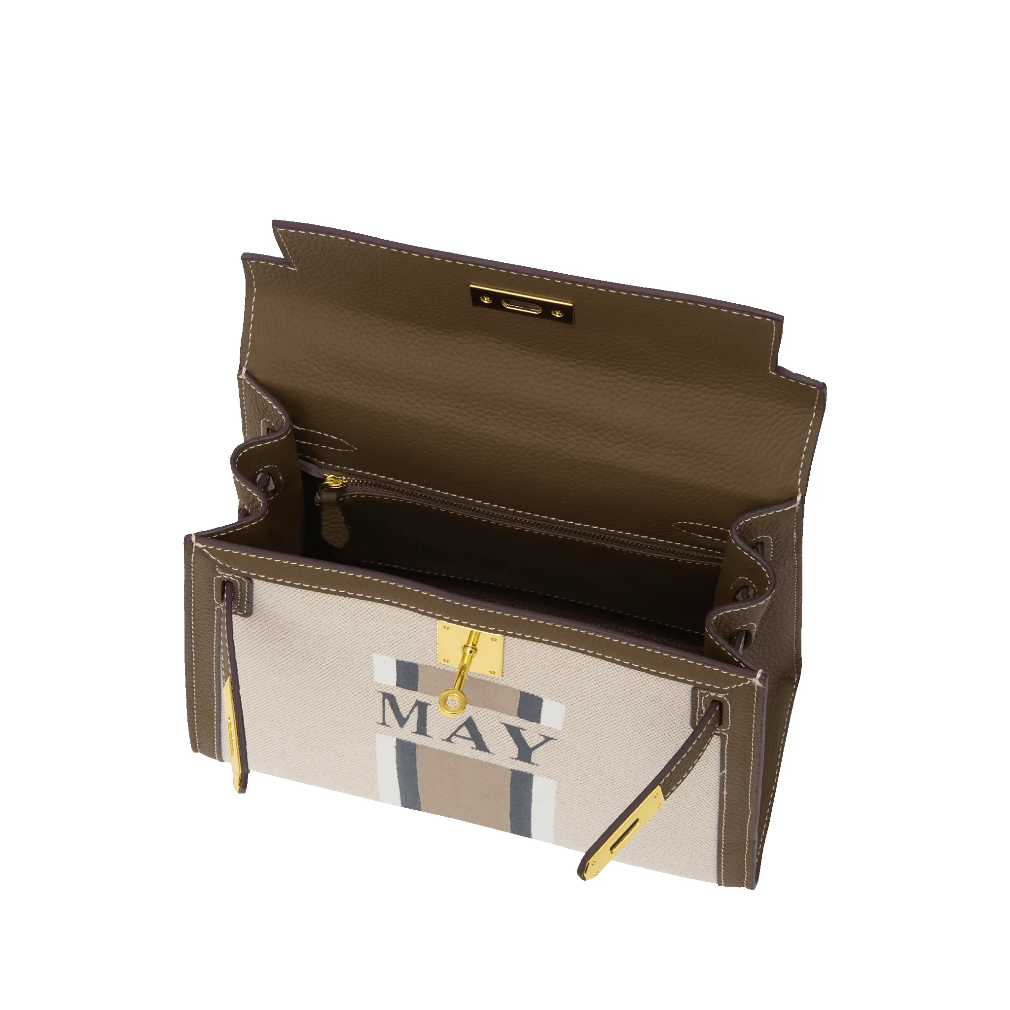 The Egerton Crossbody- Genuine Leather Hand Painted Brown sold by Lily and Bean product image thumbnail 2