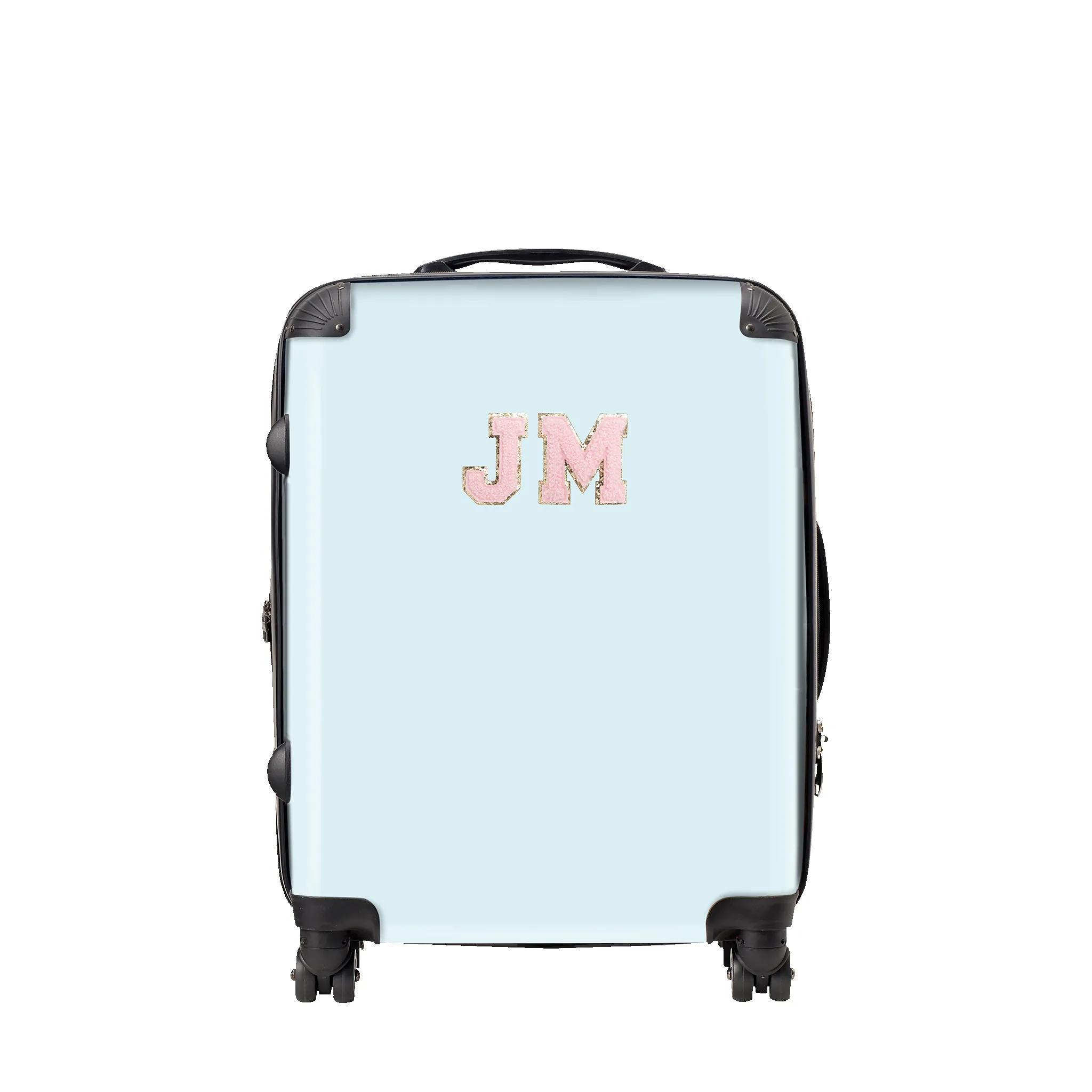 Lily & Bean personalised pastel blue with pastel pink letters sold by Lily and Bean