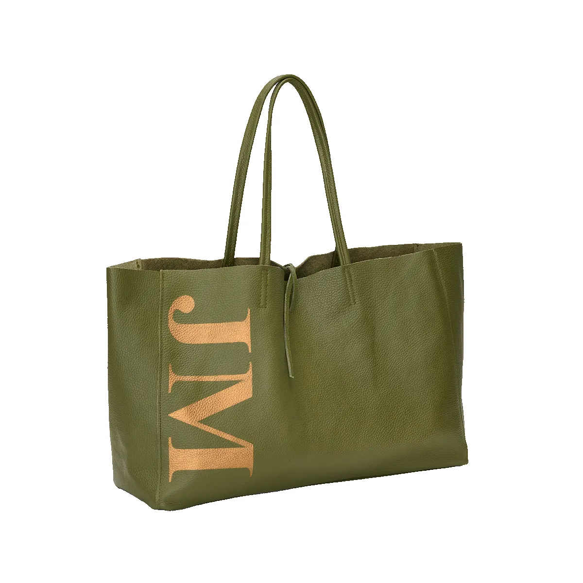 Egerton Shopper - Army Green & Gold - Initials Only sold by Lily and Bean product image thumbnail 2