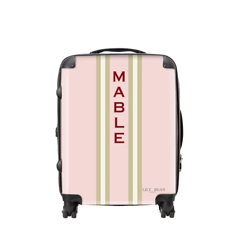 The Junior Maverick Luggage in Pink sold by Lily and Bean