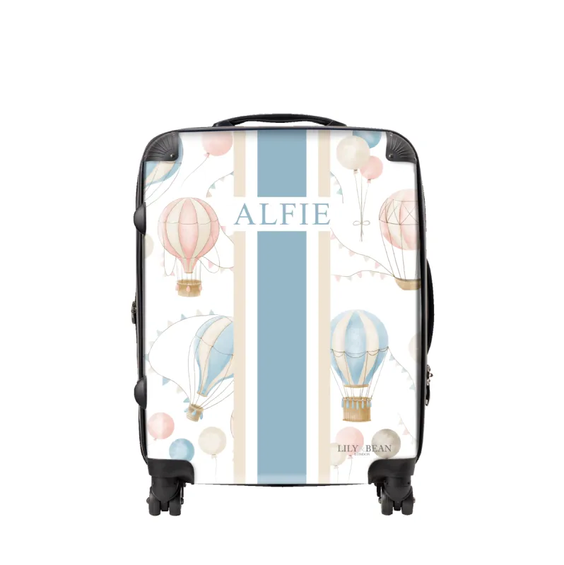 The Air Balloon Blue Luggage sold by Lily and Bean