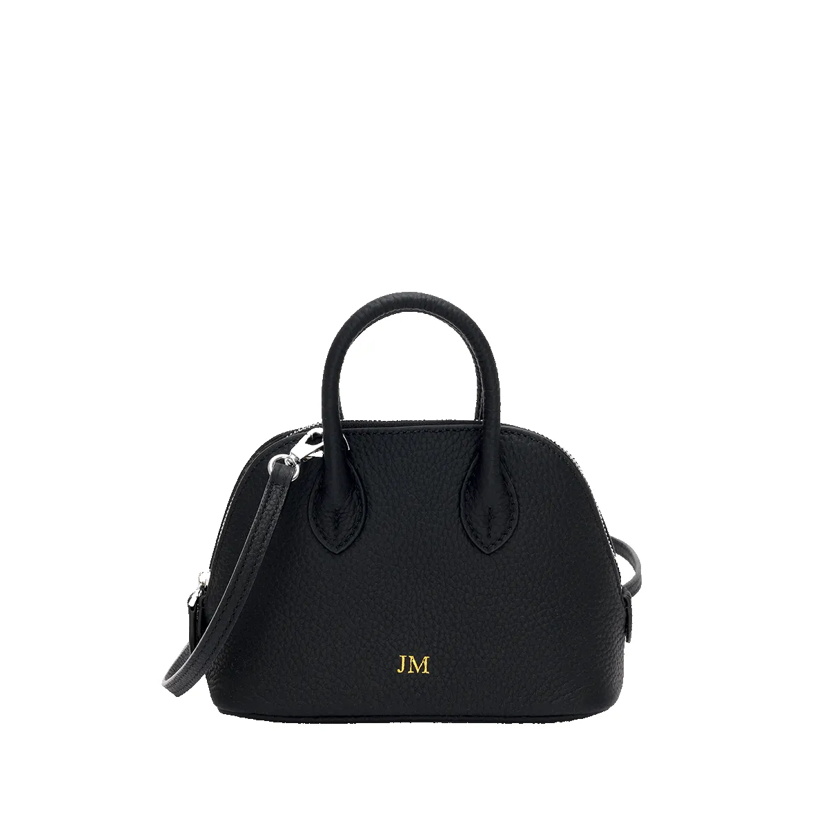 Mini Margot Leather Grained Bag Black sold by Lily and Bean