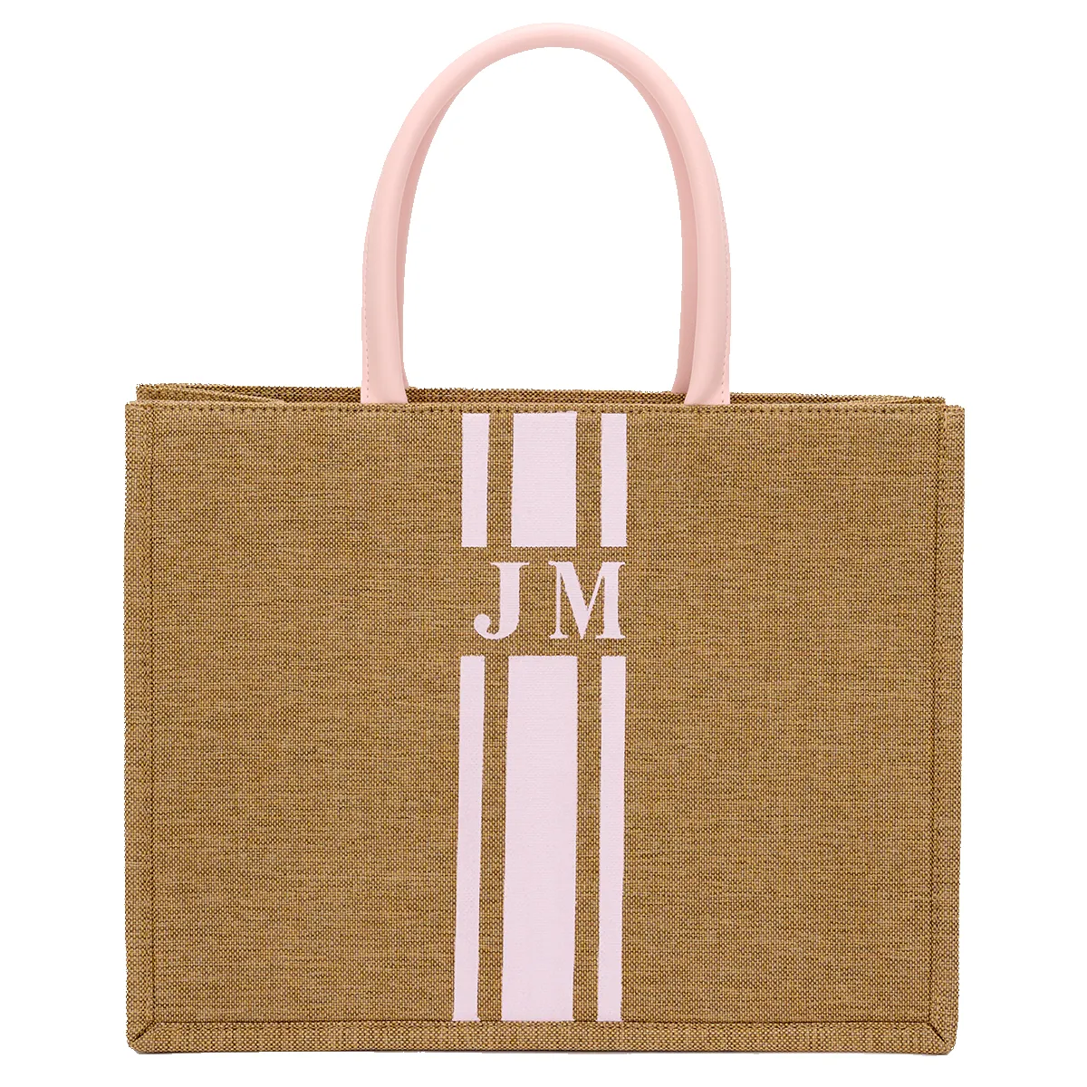 Pink Canvas Hessian Shopper sold by Lily and Bean