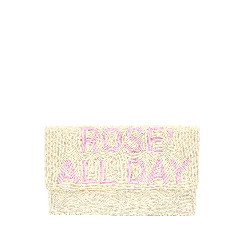 Rose All Day Little beaded clutch sold by Lily and Bean