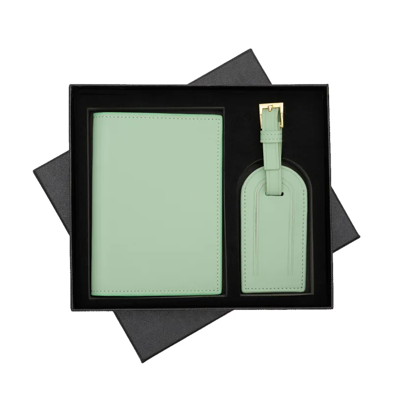 L&B Passport Tag Set - Mint Green sold by Lily and Bean