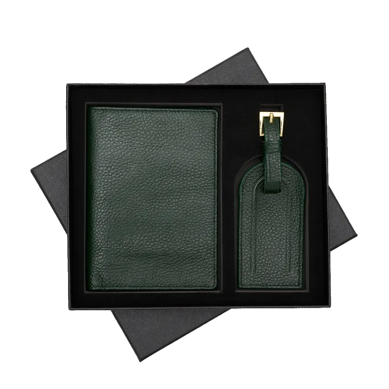 L&B Passport Tag Set - Dark Green sold by Lily and Bean