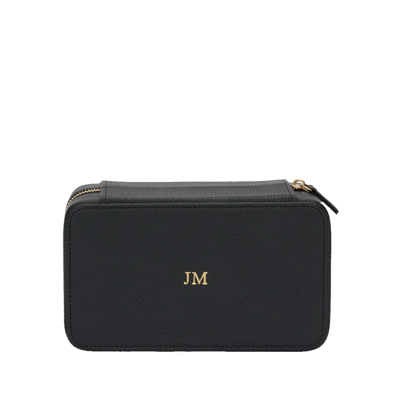 L&B - Jewellery Box Black with Initials made by Lily and Bean