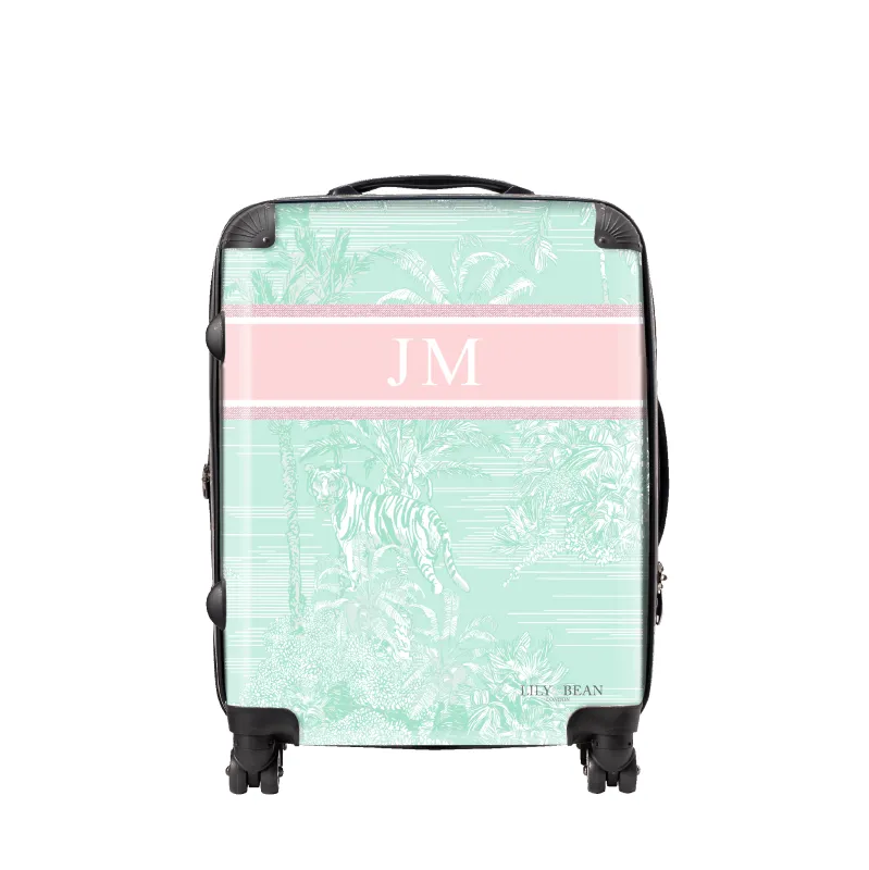 Isabella Hardshell Luggage- Pastel & Mint sold by Lily and Bean