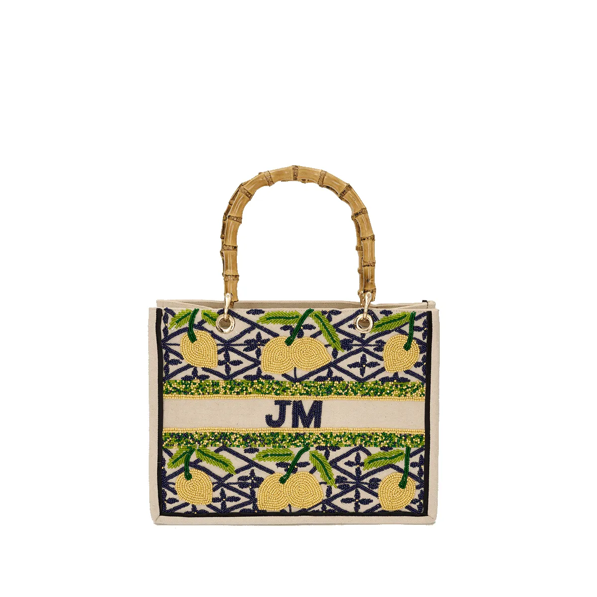 The Juliana Mini Beaded Tote - Capri sold by Lily and Bean