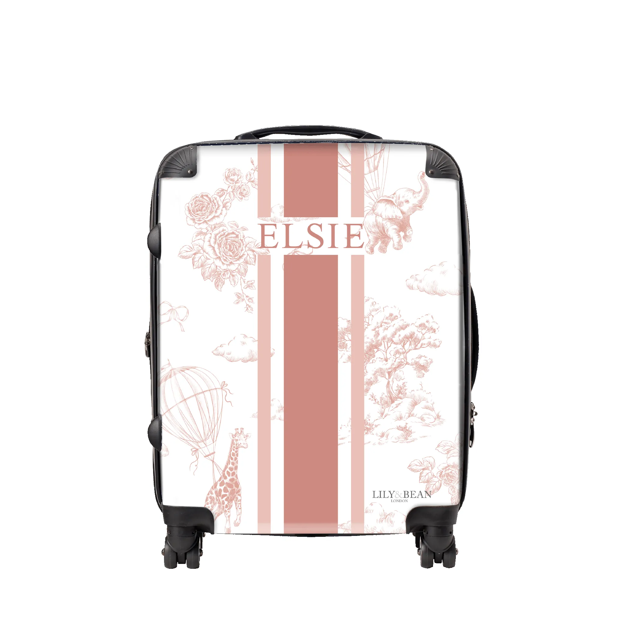 Elephant Hardshell Luggage - Pink sold by Lily and Bean