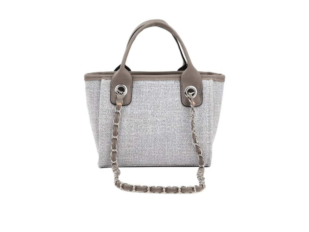 The Lily Canvas Tote - French Grey sold by Lily and Bean