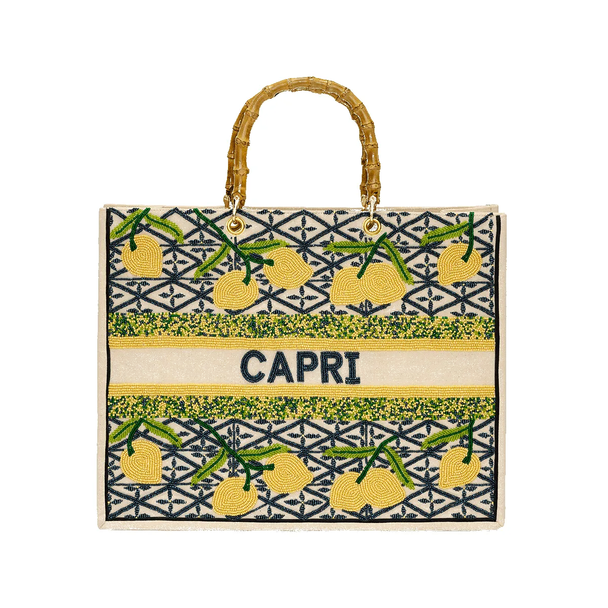 The Juliana Beaded Tote - Capri sold by Lily and Bean