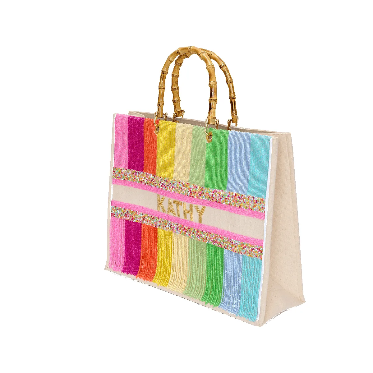 The Juliana Beaded Tote - Rainbow sold by Lily and Bean product image thumbnail 2