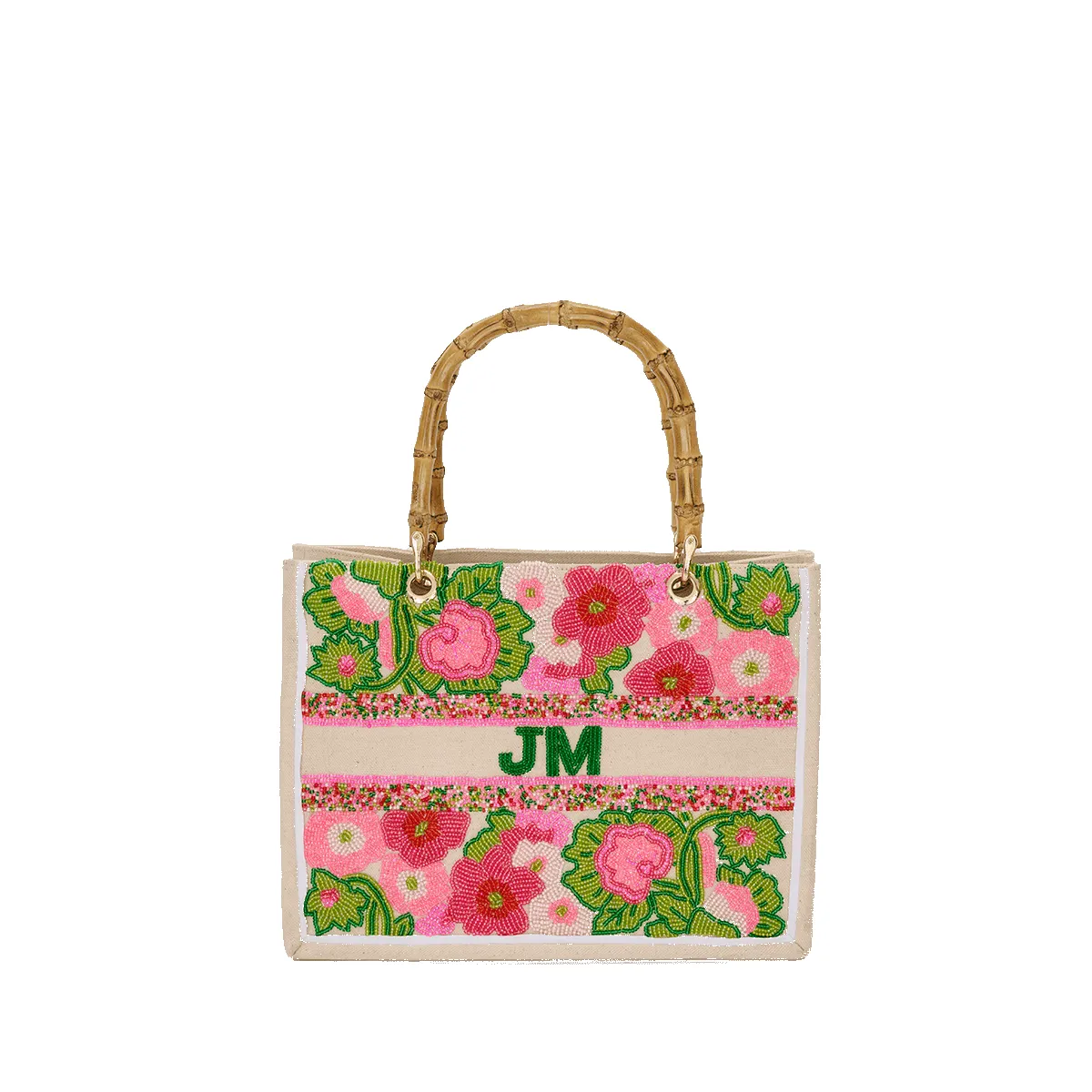 The Juliana Mini Beaded Tote - Flower Garden sold by Lily and Bean