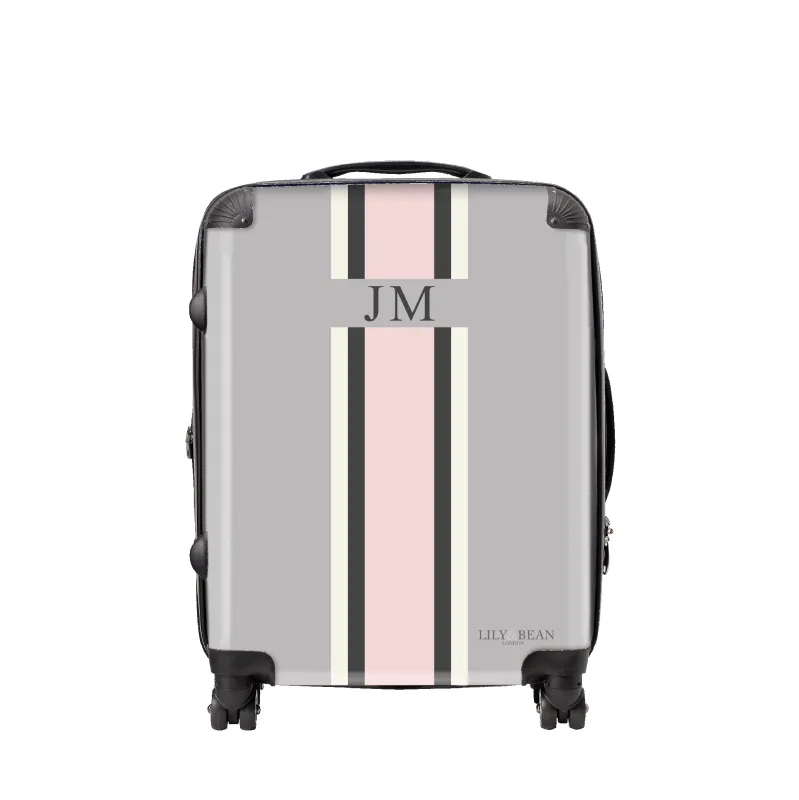 Hardshell Luggage - French Grey & Pink sold by Lily and Bean