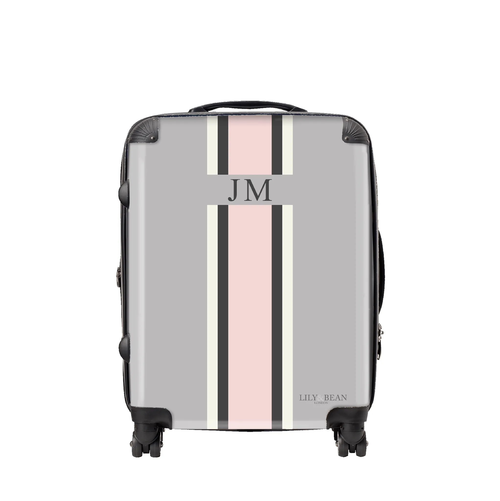 Hardshell Luggage - French Grey & Pink sold by Lily and Bean