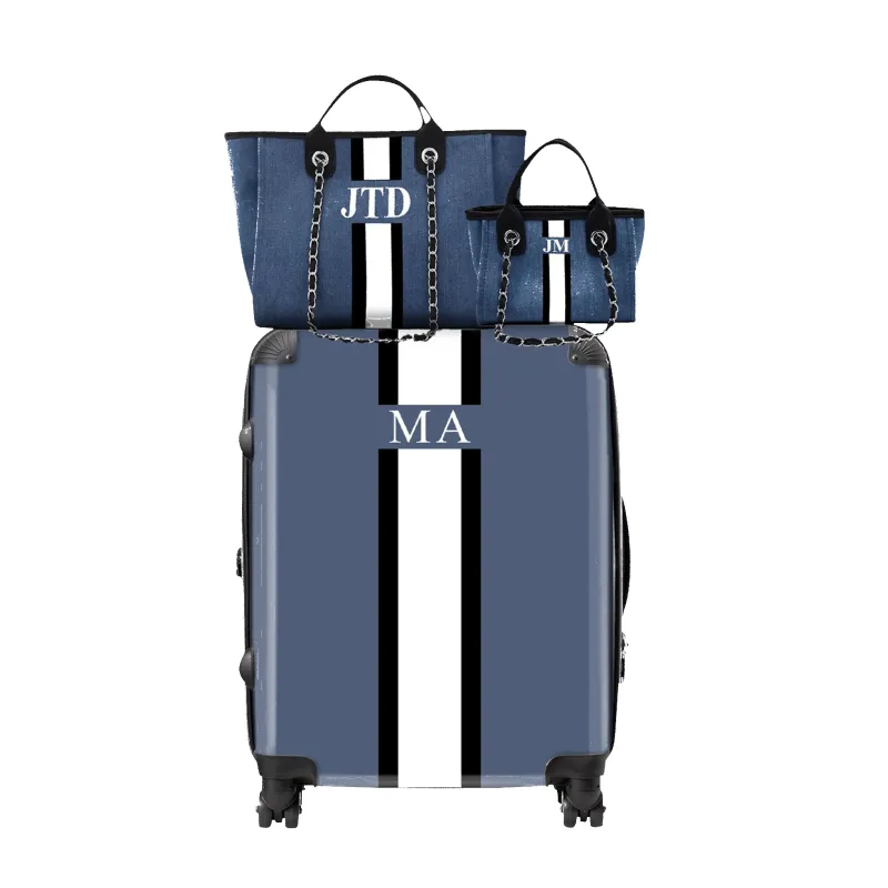 Trio Luggage Set - Denim sold by Lily and Bean