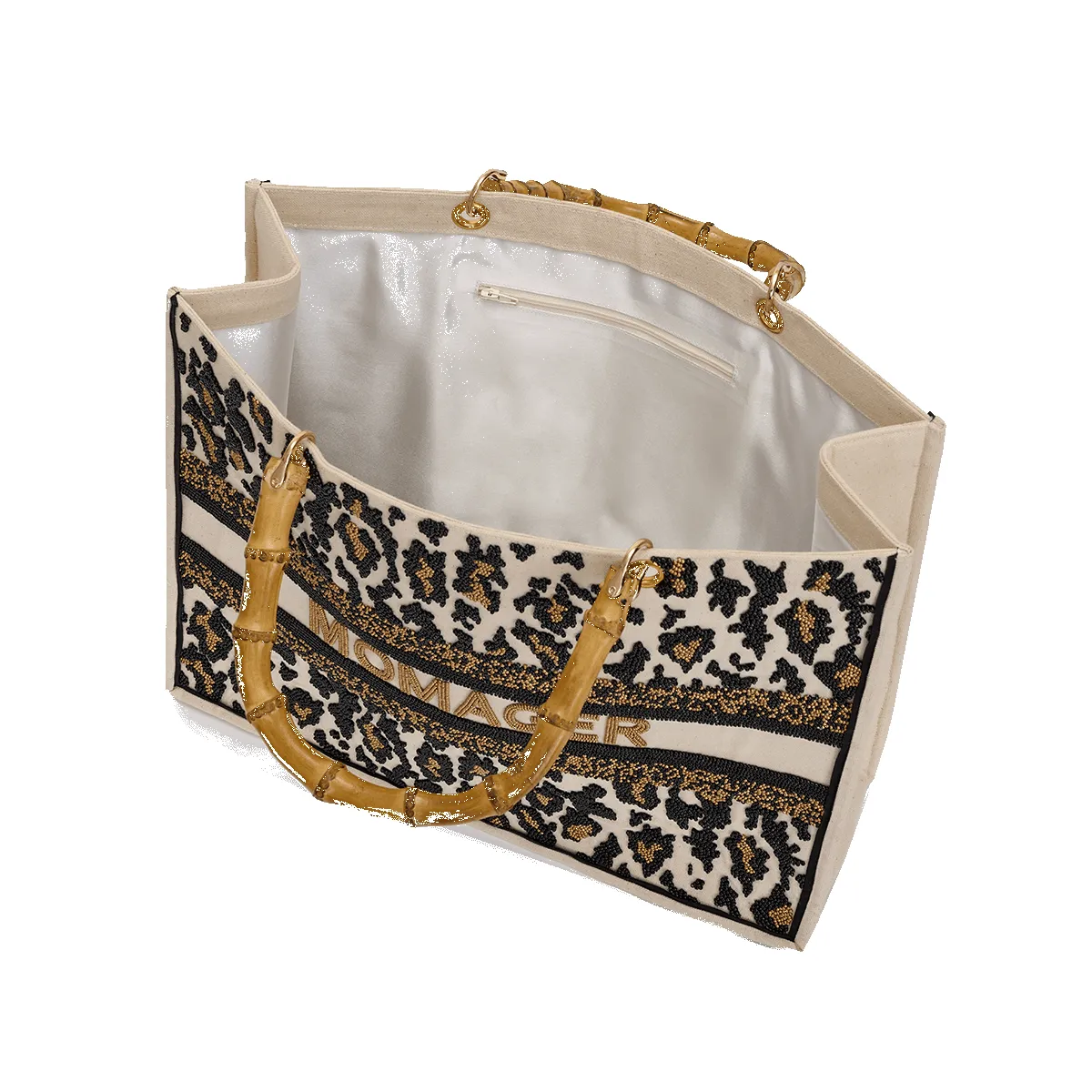 The Juliana Beaded Tote - Leopard sold by Lily and Bean product image thumbnail 4