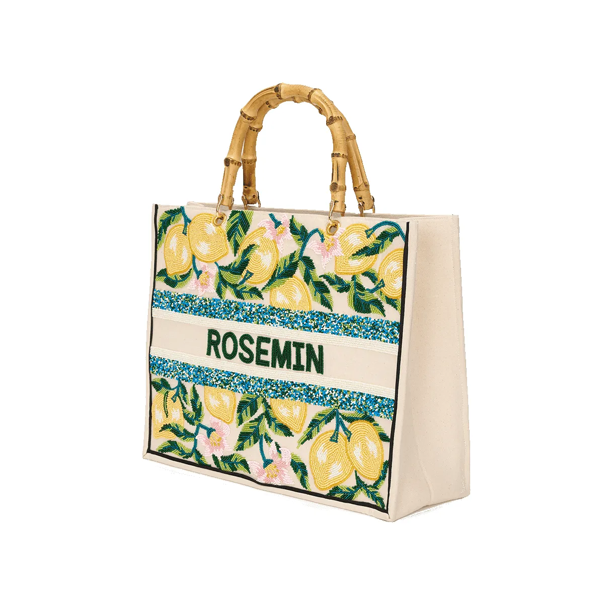 The Juliana Beaded Tote - Citron sold by Lily and Bean product image thumbnail 3