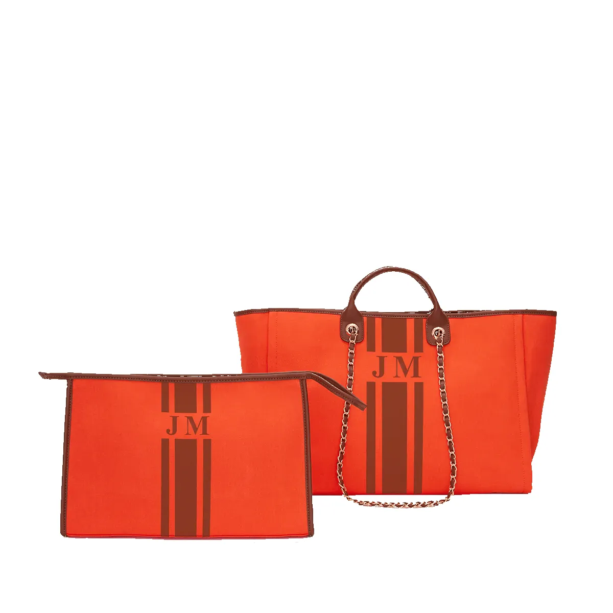 Tote and Ultimate Cosmetic Duo - Burnt Orange sold by Lily and Bean product image thumbnail 2