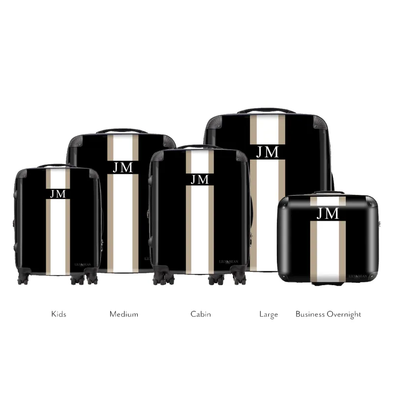 Luggage set (5 Luggage) - Black & Taupe sold by Lily and Bean