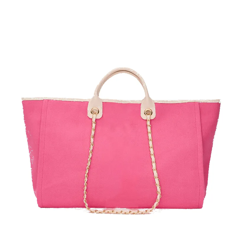 The Lily Canvas Tote - Hot Pink sold by Lily and Bean
