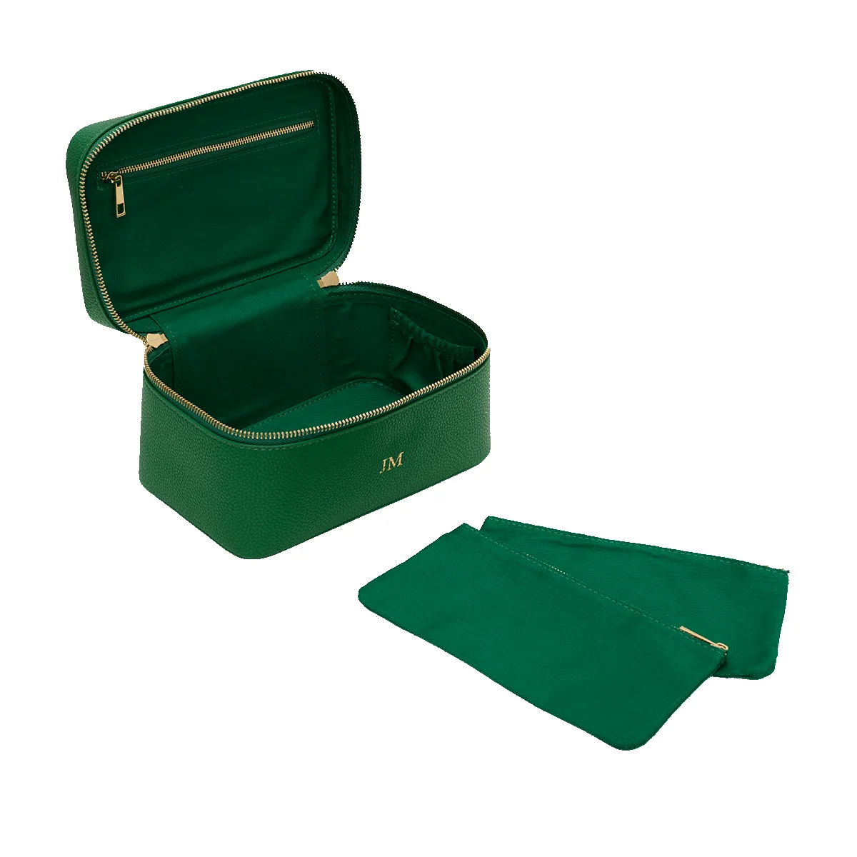 Leather Vanity Case - Emerald Green sold by Lily and Bean product image thumbnail 2