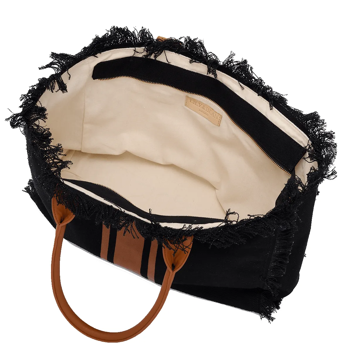 The Lily Fringe Tote - Black sold by Lily and Bean product image thumbnail 2