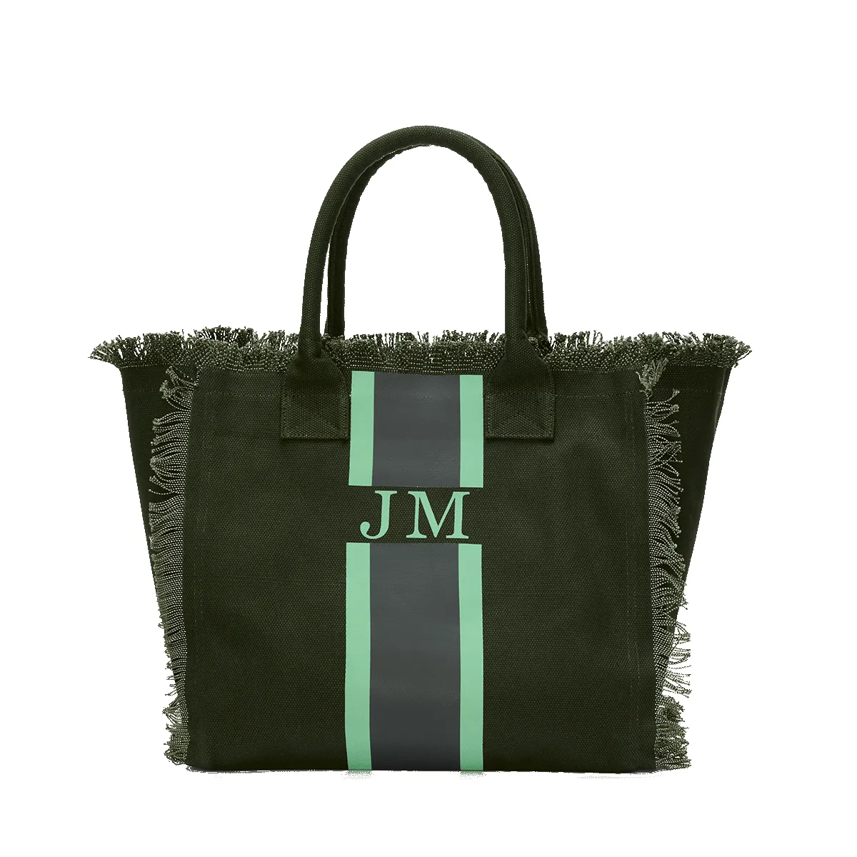 The Lily Fringe Tote - Army Green sold by Lily and Bean