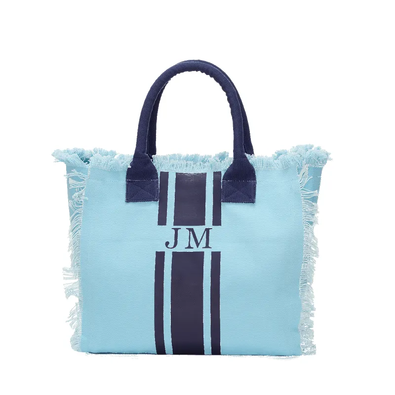 The Lily Fringe Tote - Sky Blue sold by Lily and Bean