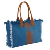 The Lily Fringe Tote - Denim sold by Lily and Bean