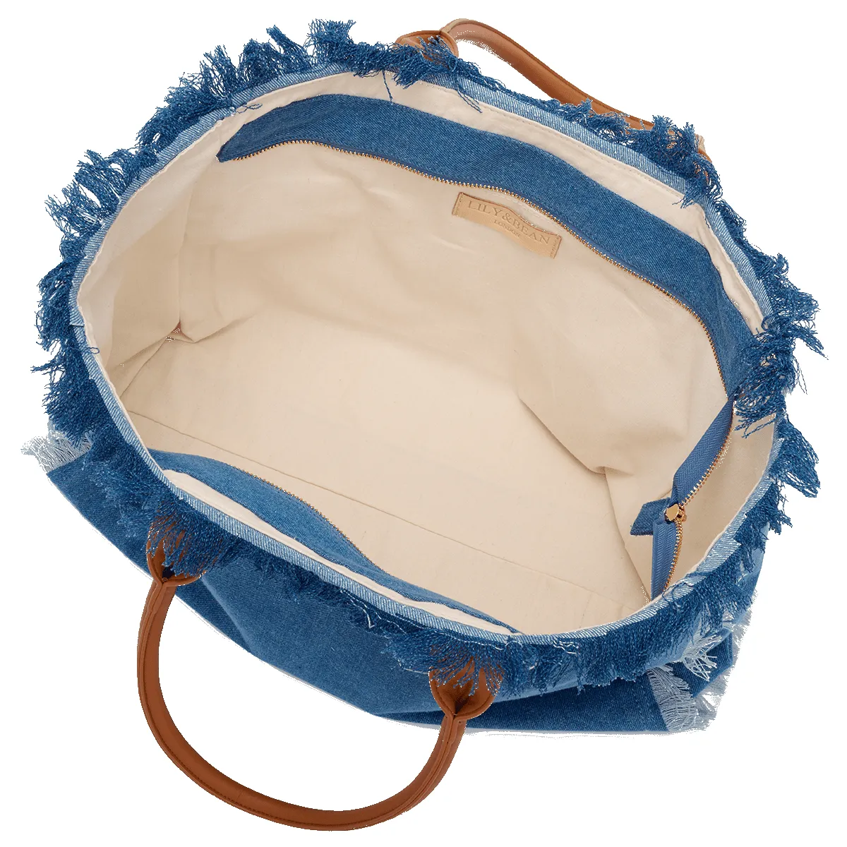The Lily Fringe Tote - Denim sold by Lily and Bean product image thumbnail 3