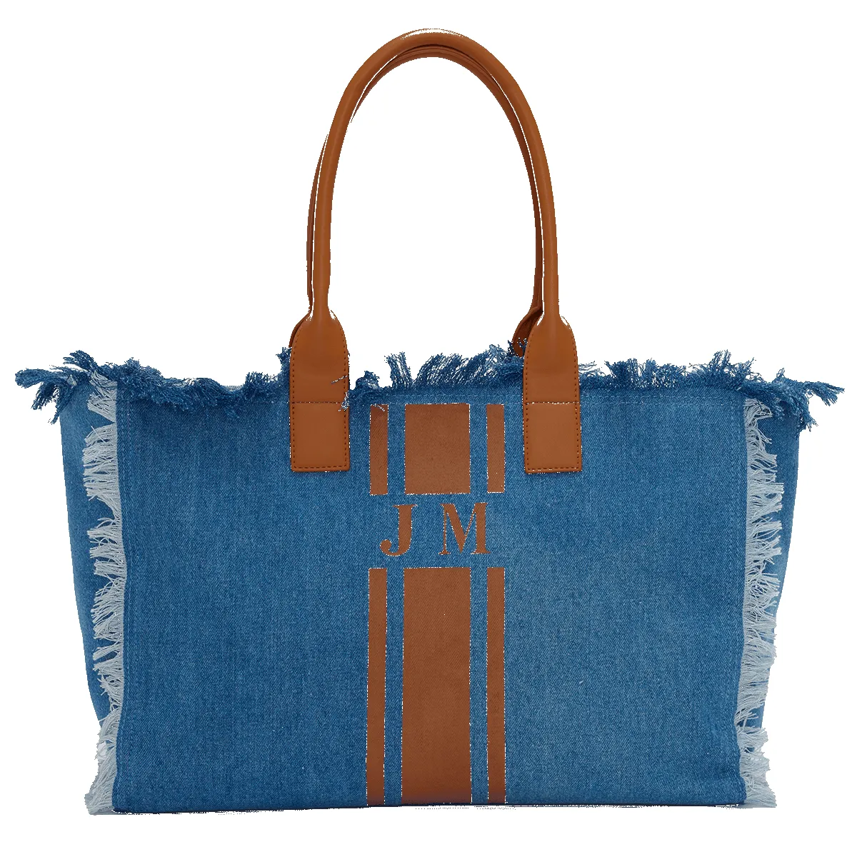 The Lily Fringe Tote - Denim sold by Lily and Bean