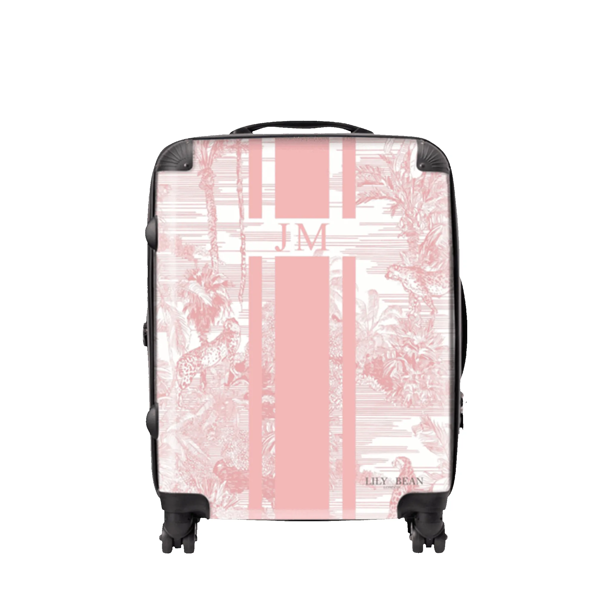 Tropical Print Hardshell Luggage - Pink sold by Lily and Bean