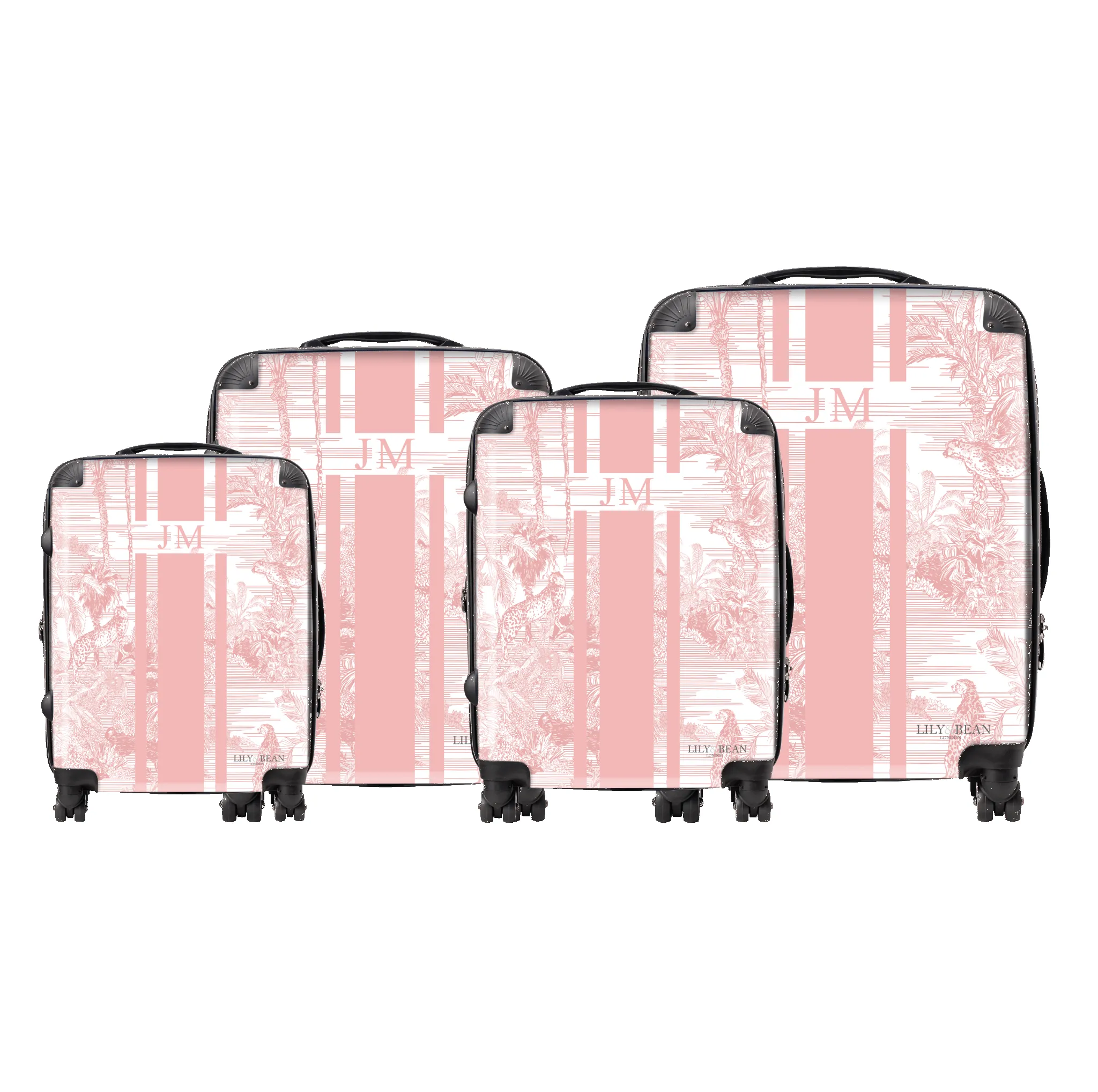 Tropical Print Hardshell Luggage - Pink sold by Lily and Bean product image thumbnail 2