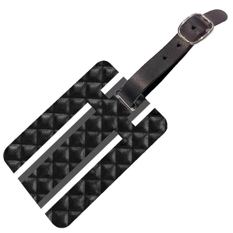 Luggage Tag - Black Quilted sold by Lily and Bean