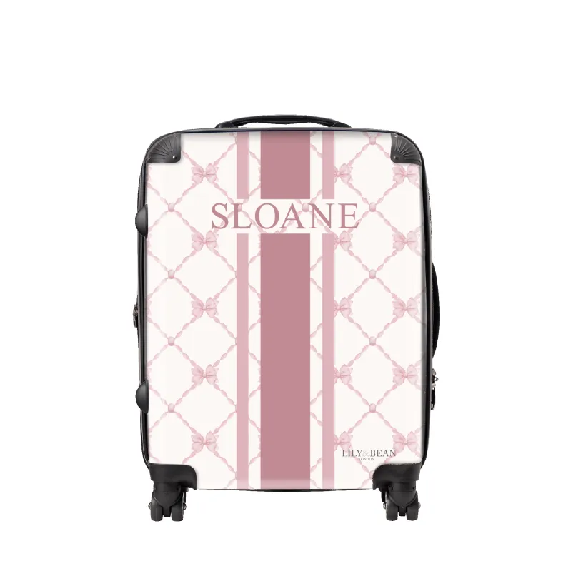 Bow Hardshell Luggage - Pink sold by Lily and Bean